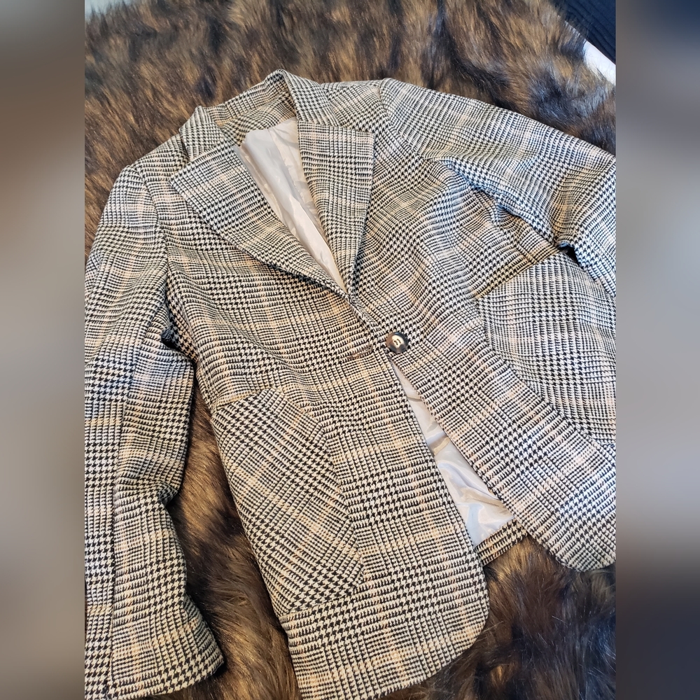 Plaid Blazer Shein Small